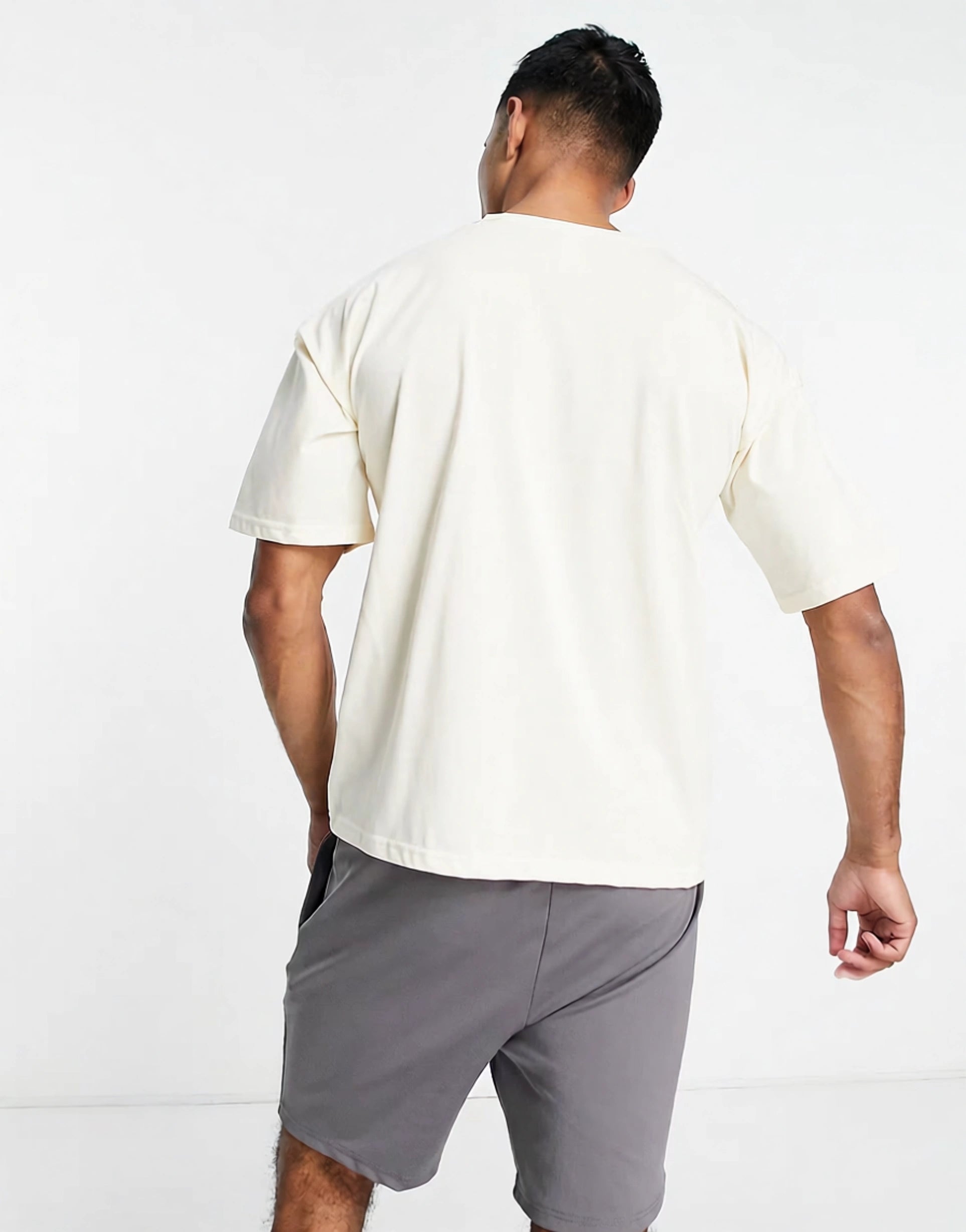 South Beach Mens Pocket T-Shirt in Cream