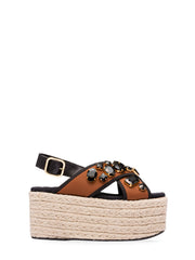 Marni Women's Platform Sandals In Brown