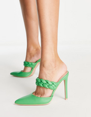 Raid Womens Alessi Plait Strap Heel Shoes In Green
