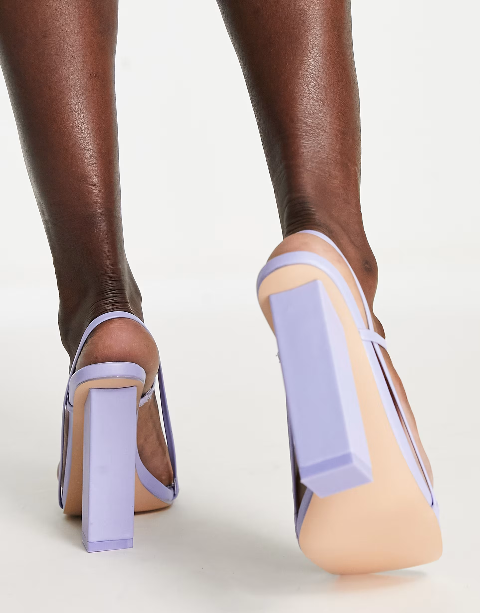 Public Desire Women's Lilac Halley Block Heel Barely