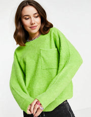 Urban Revivo Womens Round Neck Jumper In Green