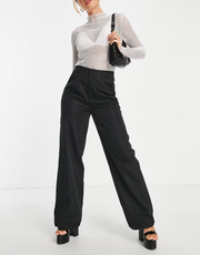 Public Desire Womens Wide Leg Trousers In Black