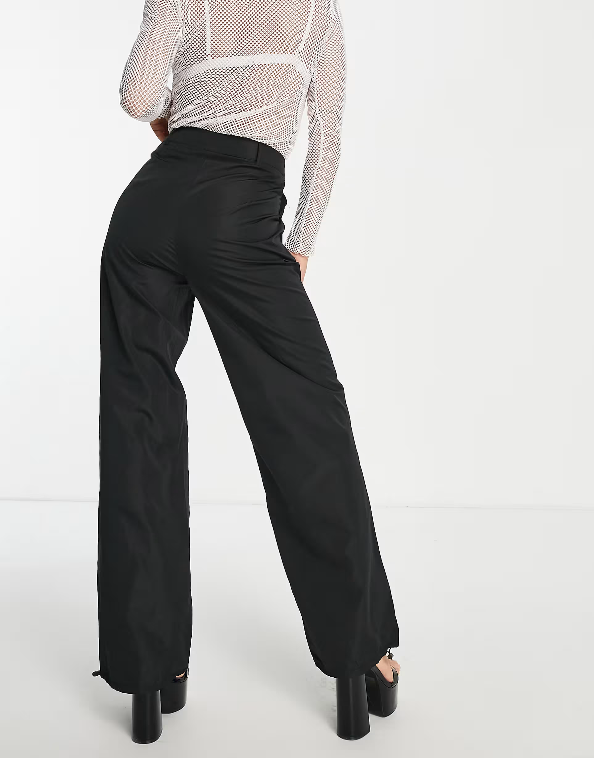 Public Desire Womens Wide Leg Trousers In Black