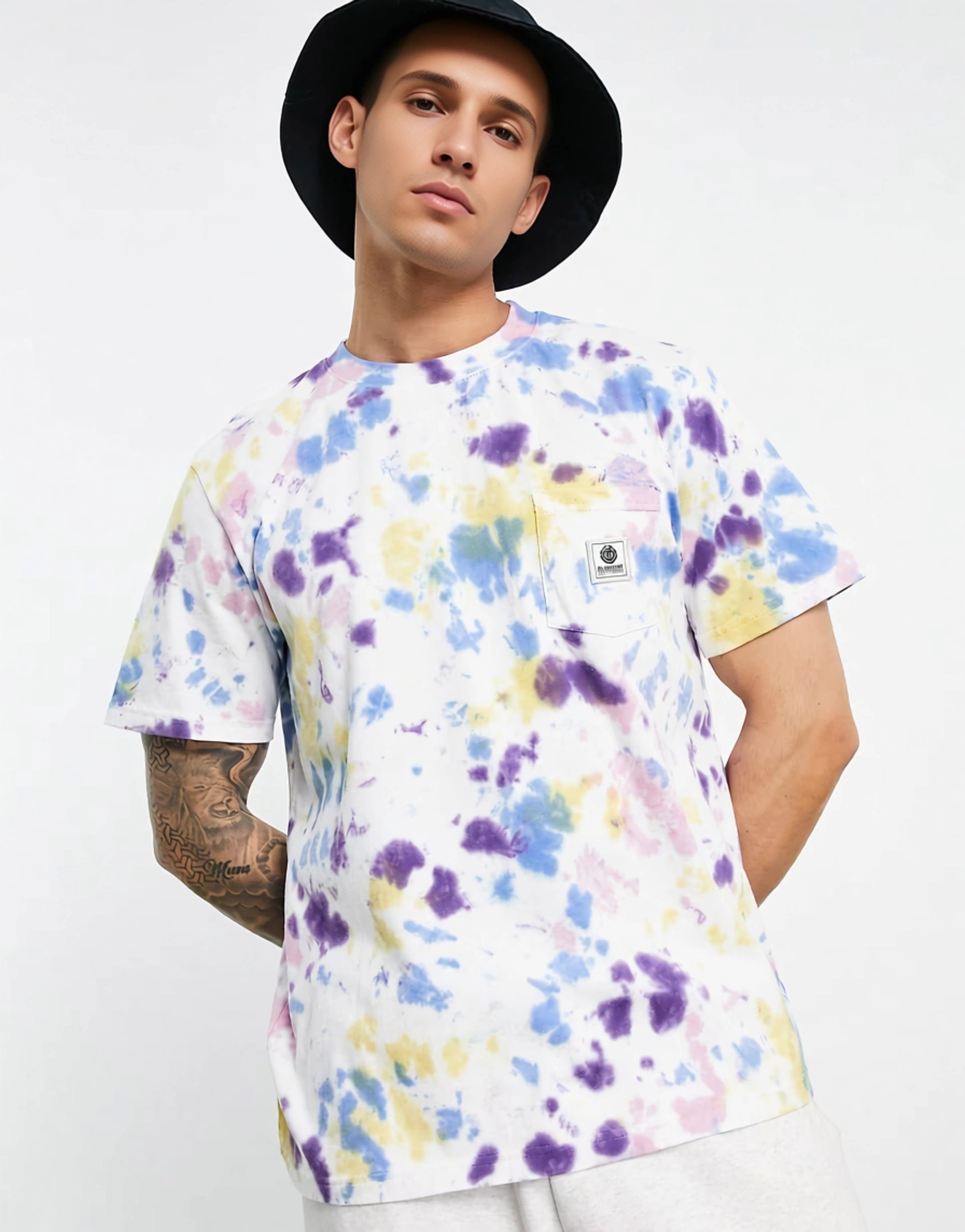 Element Mens Basic Pocket Tie Dye T-Shirt In Multi