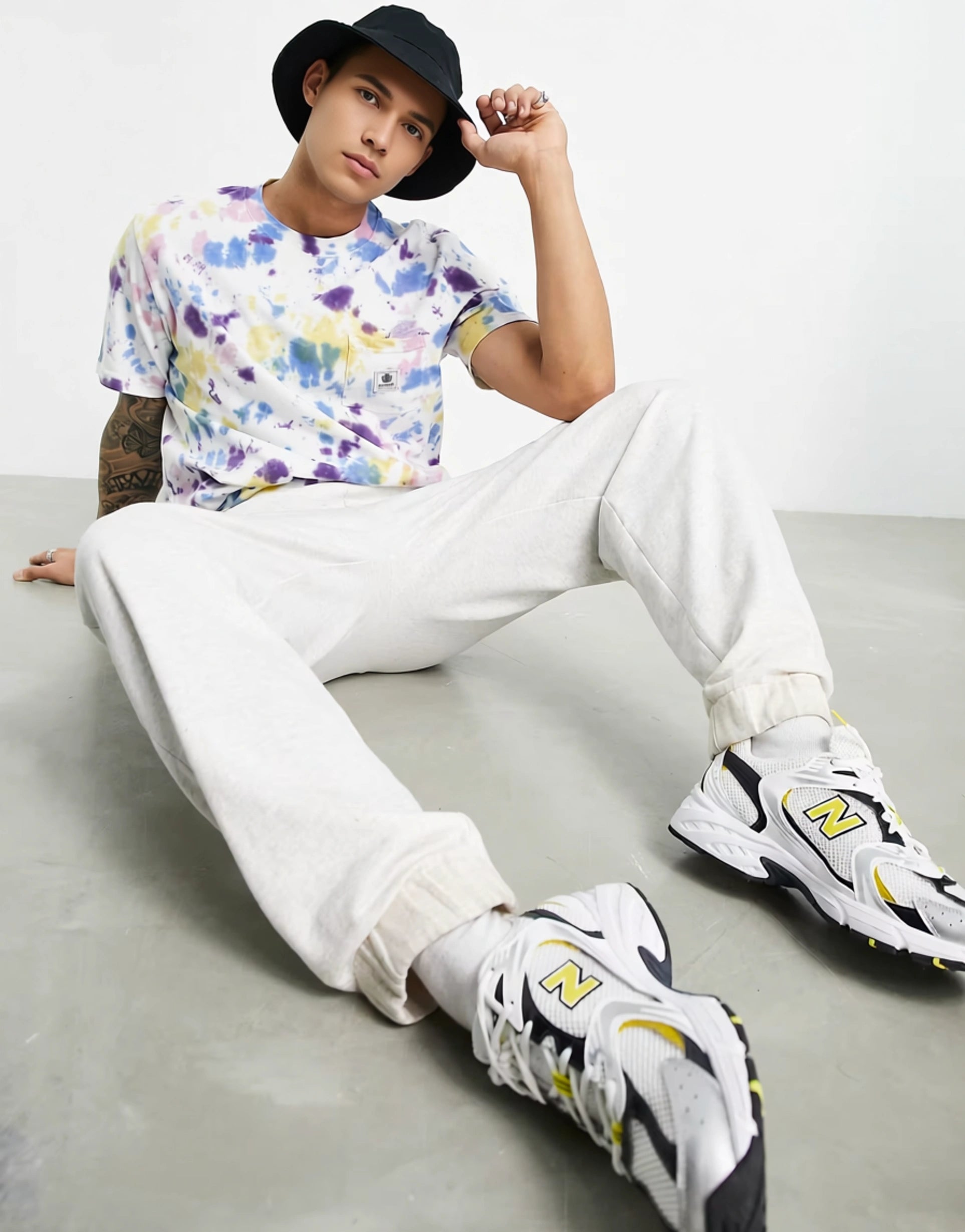 Element Mens Basic Pocket Tie Dye T-Shirt In Multi