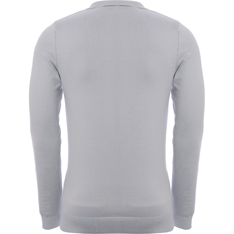 Bolongaro Trevor Unisex Grey Notch Collared Jumper