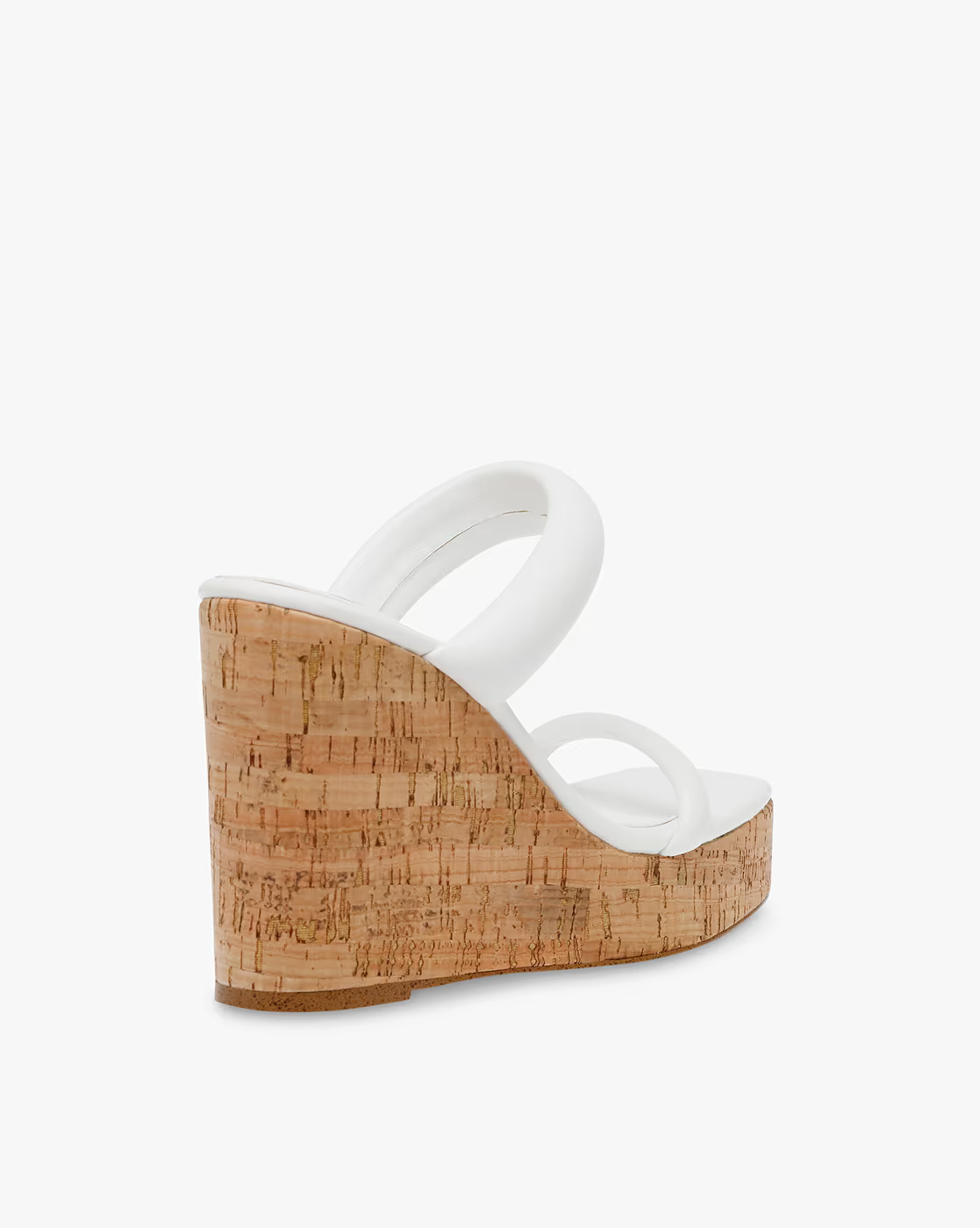 Steve Madden Womens Sun City Two Part Mule Wedges In White