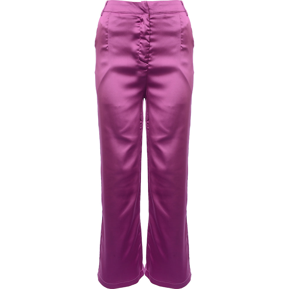 EI8TH Hour Women's Purple Wide Leg Tailored Trousers