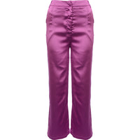 EI8TH Hour Women's Purple Wide Leg Tailored Trousers