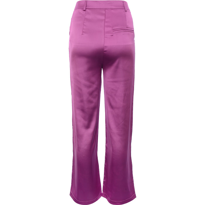 EI8TH Hour Women's Purple Wide Leg Tailored Trousers