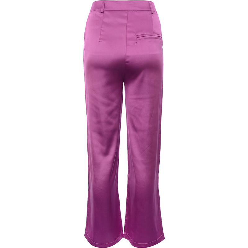 EI8TH Hour Women's Purple Wide Leg Tailored Trousers