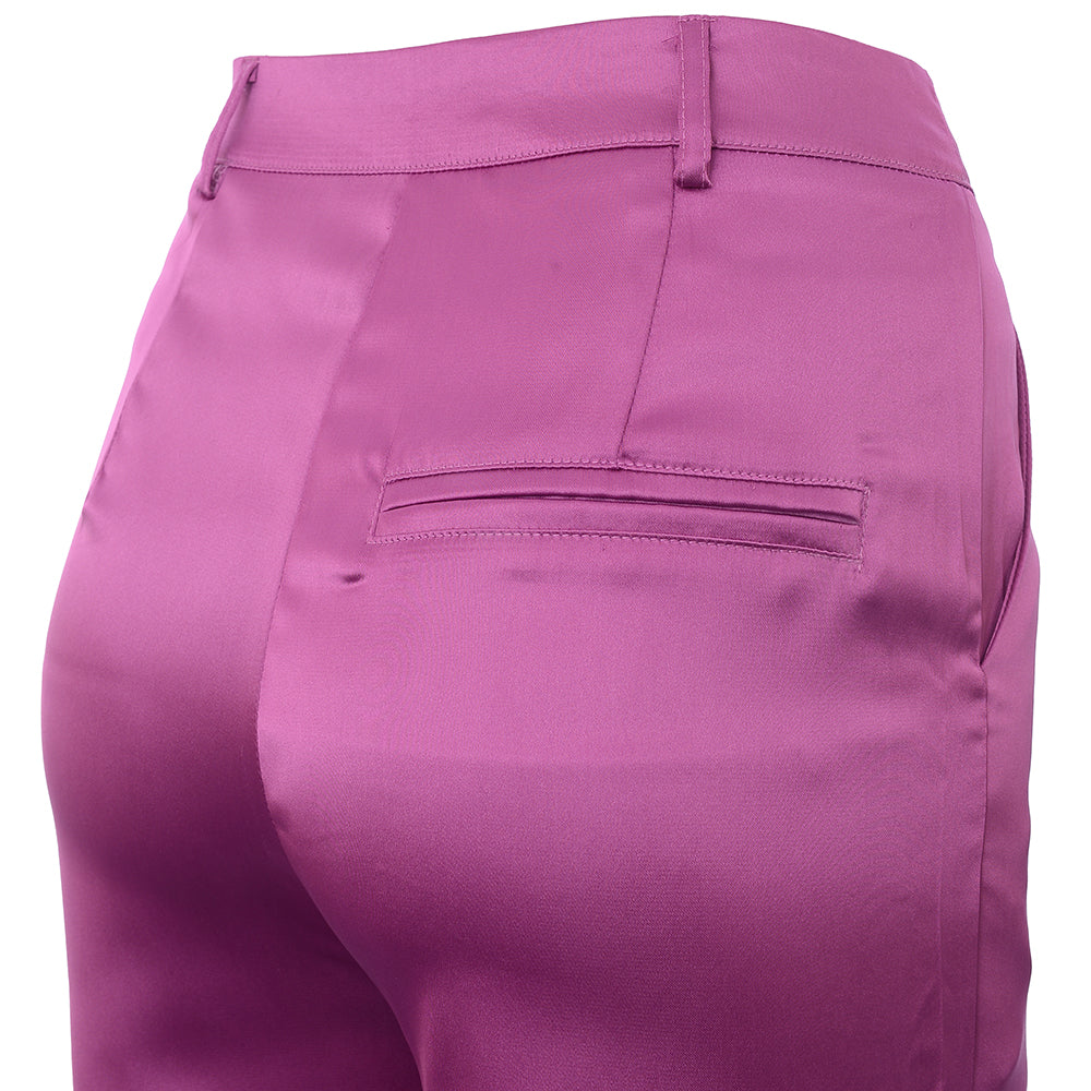 EI8TH Hour Women's Purple Wide Leg Tailored Trousers