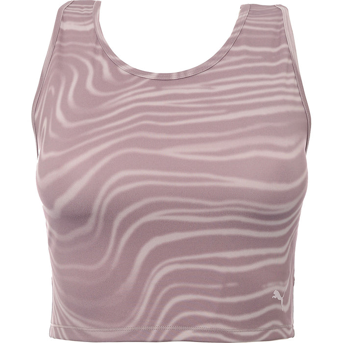 Puma Women's Mauve Texture Studio Yoga Crop Top