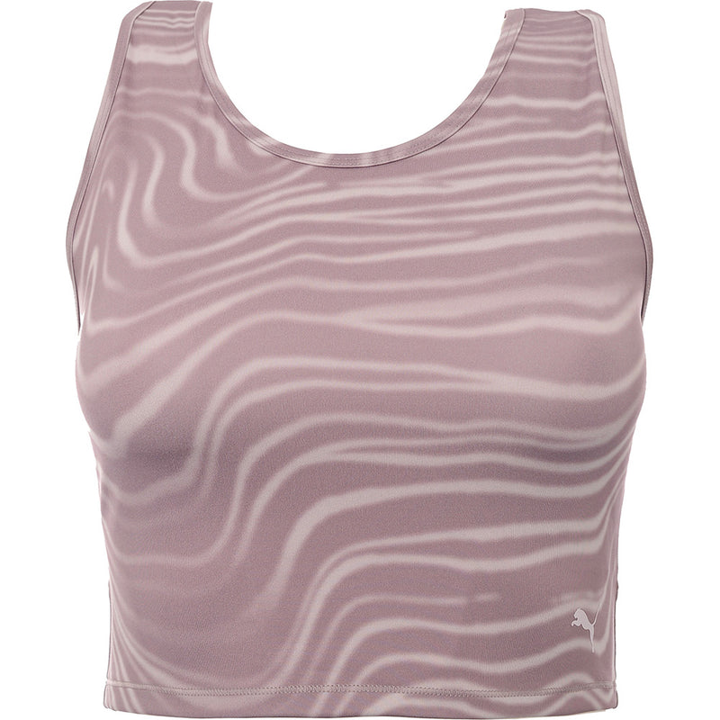 Puma Women's Mauve Texture Studio Yoga Crop Top