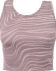 Puma Women's Mauve Texture Studio Yoga Crop Top