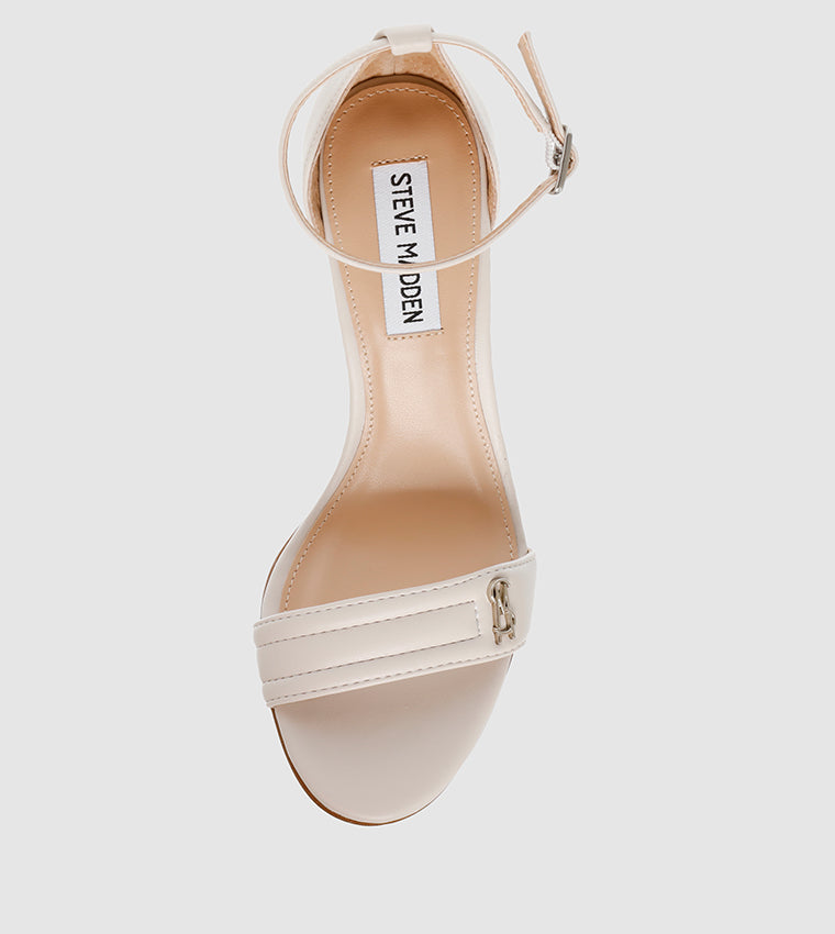 Steve Madden Womens Jynelle Mid Heeled Sandals in Neutral