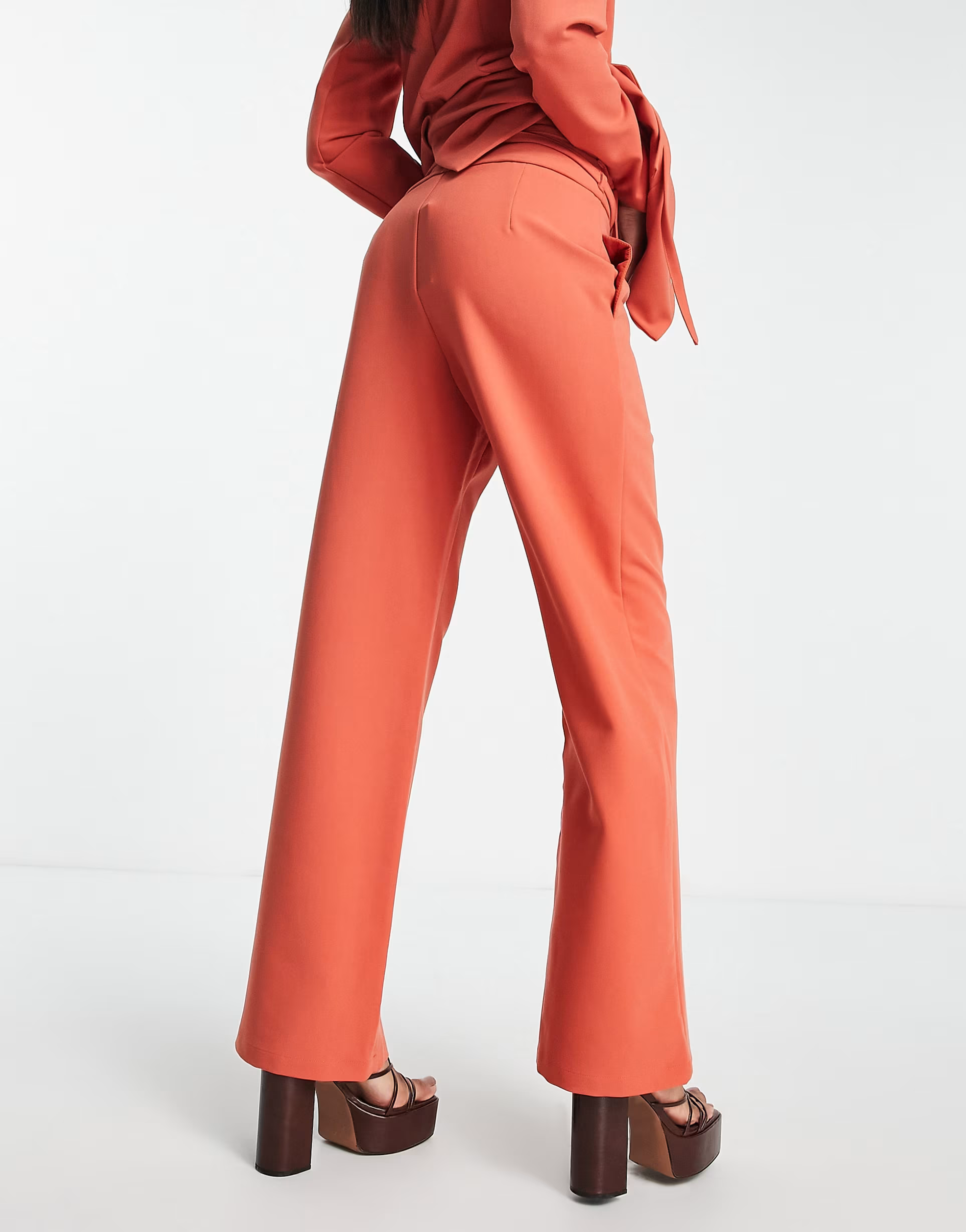 4th & Reckless Womens Tall Tailored Trouser Co Ord in Orange