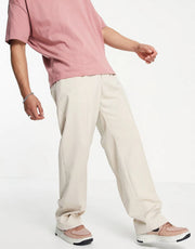 Weekday Mens Conrad Wide Trousers in Beige