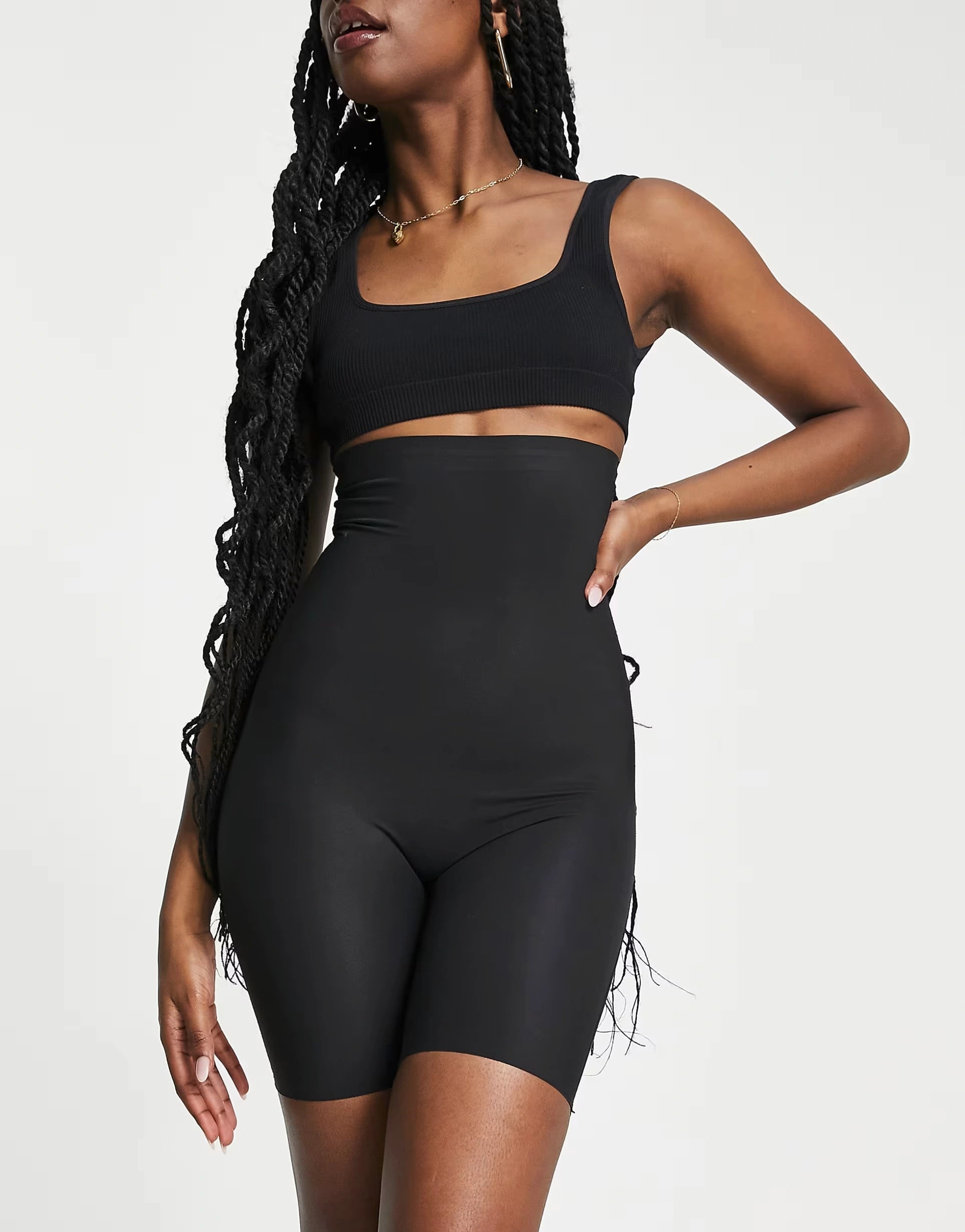 Magic Womens Bodyfashion Maxi Sexy Hi-Bermuda Firm Shaping Short In Black