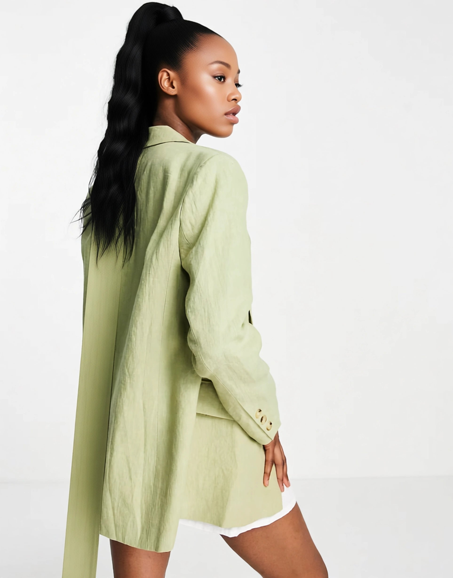 Womens Urban Revivo Relaxed Blazer In Green