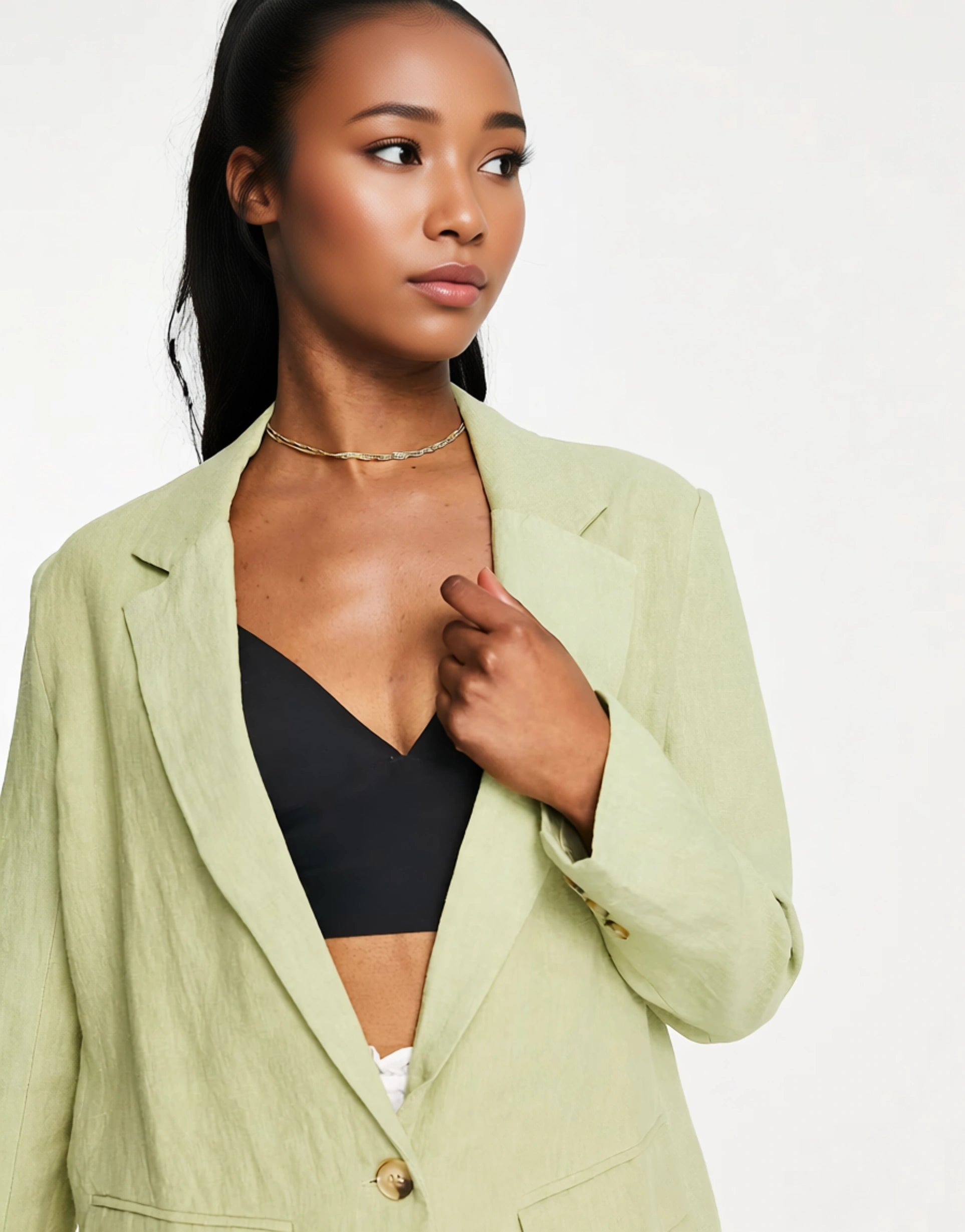 Womens Urban Revivo Relaxed Blazer In Green