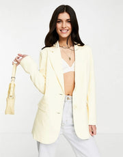 Urban Revivo Women's Relaxed Blazer In Yellow