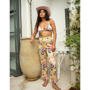 Wild Lovers Womens Amber Poly Satin Pyjama Trouser in Floral