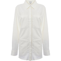 Extro & Vert Women's Off White Oversized Utility Shirt