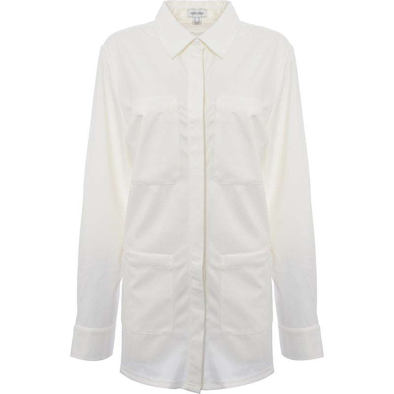 Extro & Vert Women's Off White Oversized Utility Shirt