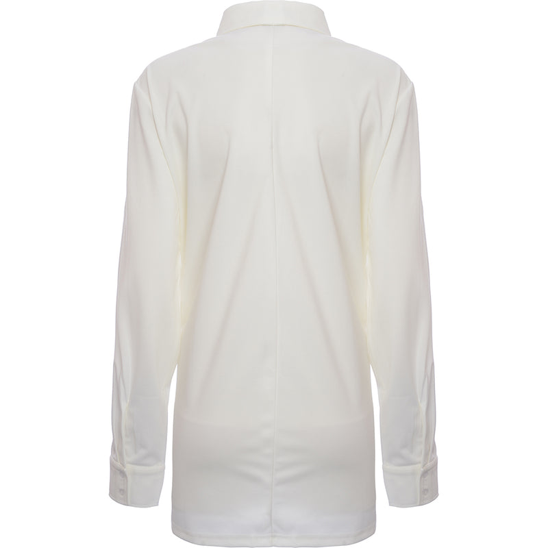 Extro & Vert Women's Off White Oversized Utility Shirt