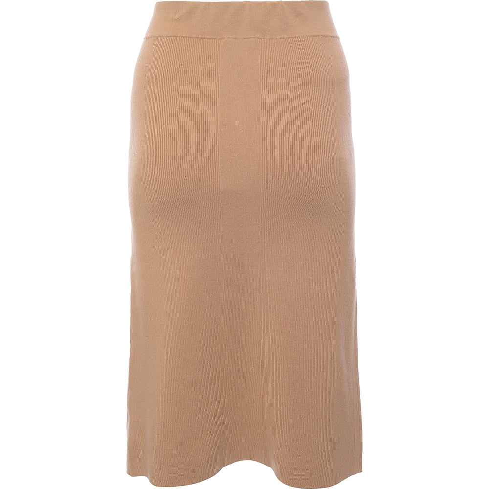 Calvin Klein Jeans Women's Camel Co-ord Badge Knitted Skirt