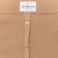 Calvin Klein Jeans Women's Camel Co-ord Badge Knitted Skirt