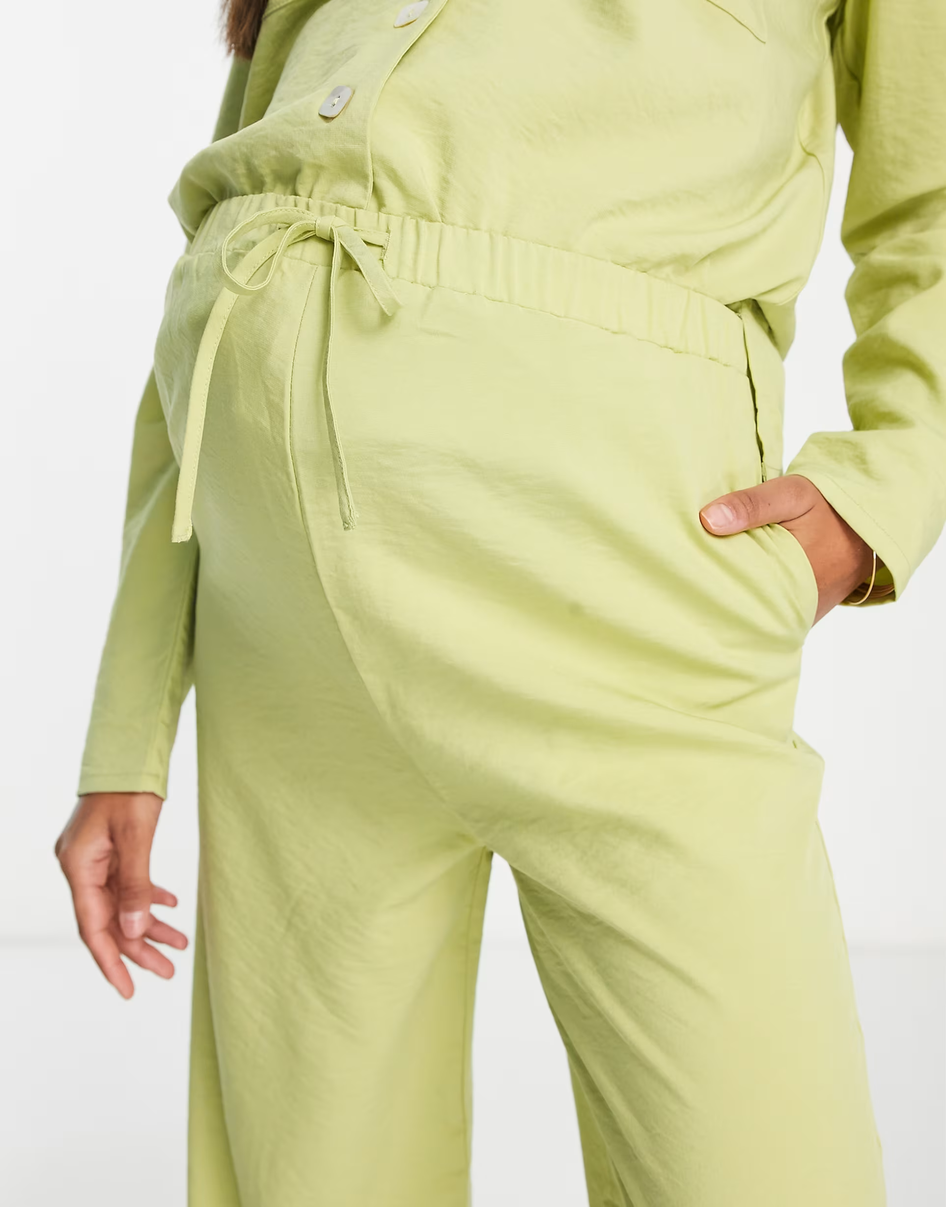 The Frolic Womens Maternity Beach Trouser Co-Ord In Green