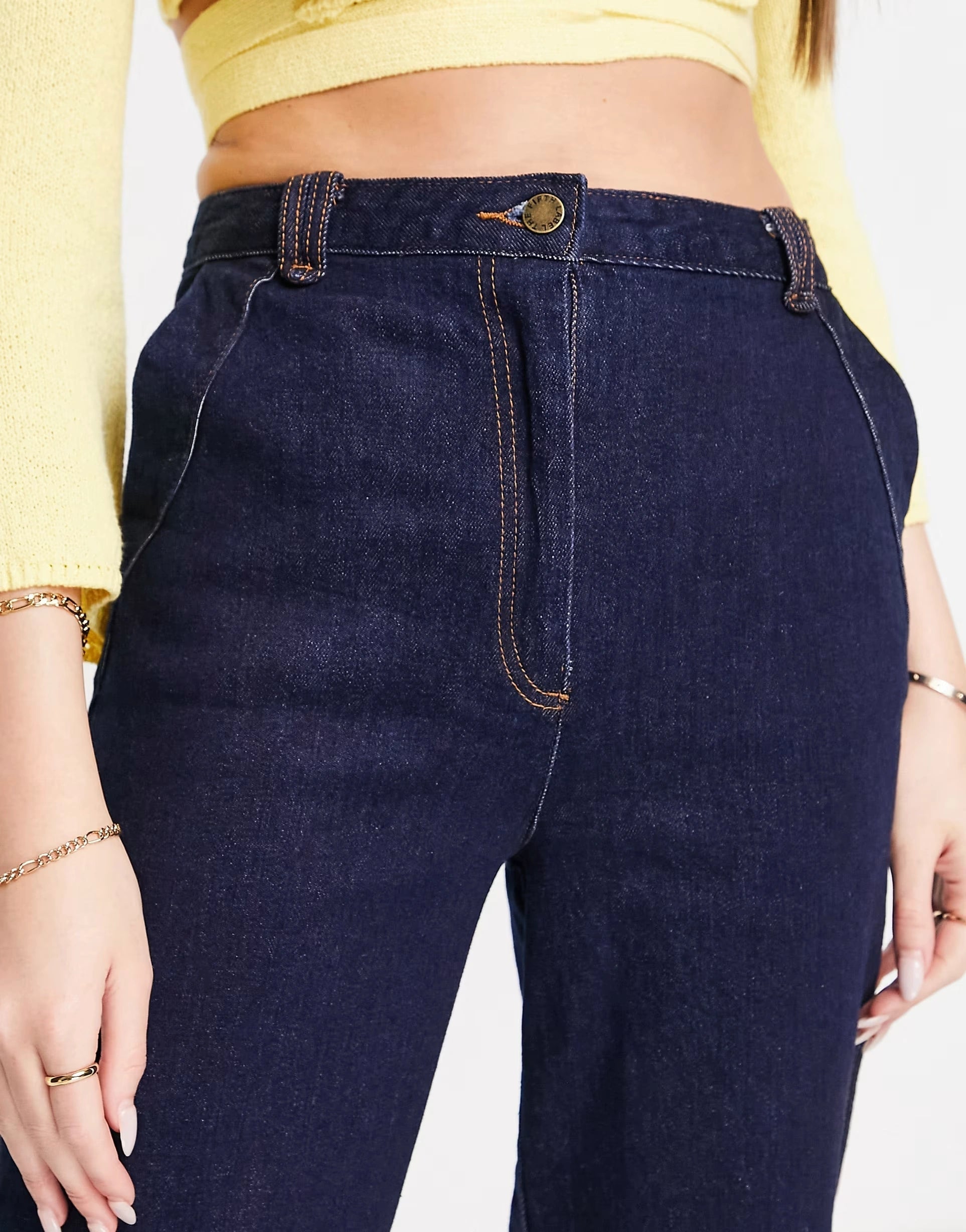 The Fifth Womens Echo Wide Leg High Waist Jean in indigo