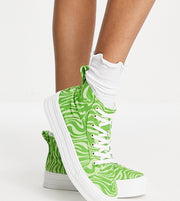 Daisy Street Womens High Top Trainers In Green