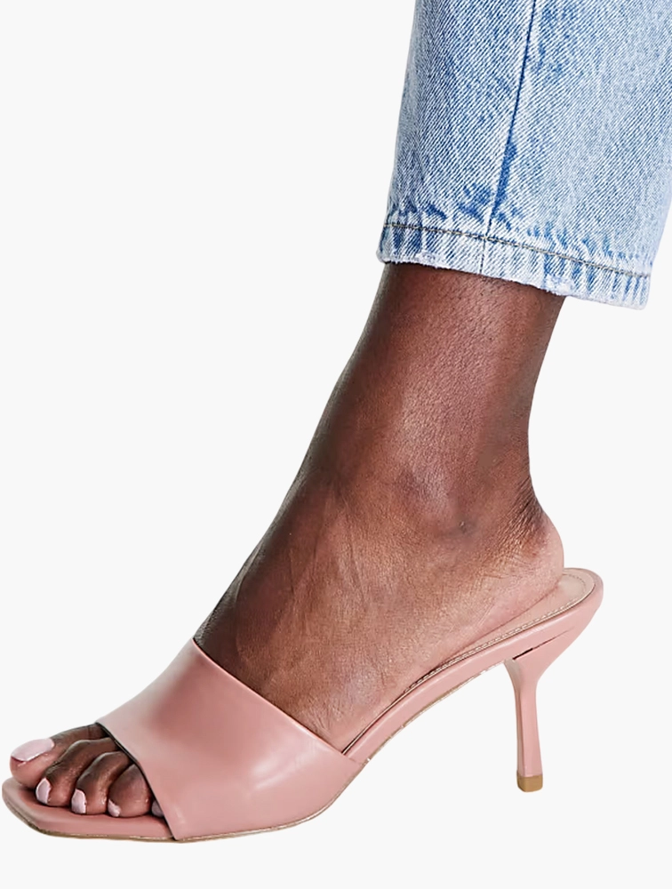 Forever New Womens Slip On Kitten Heels in Pink