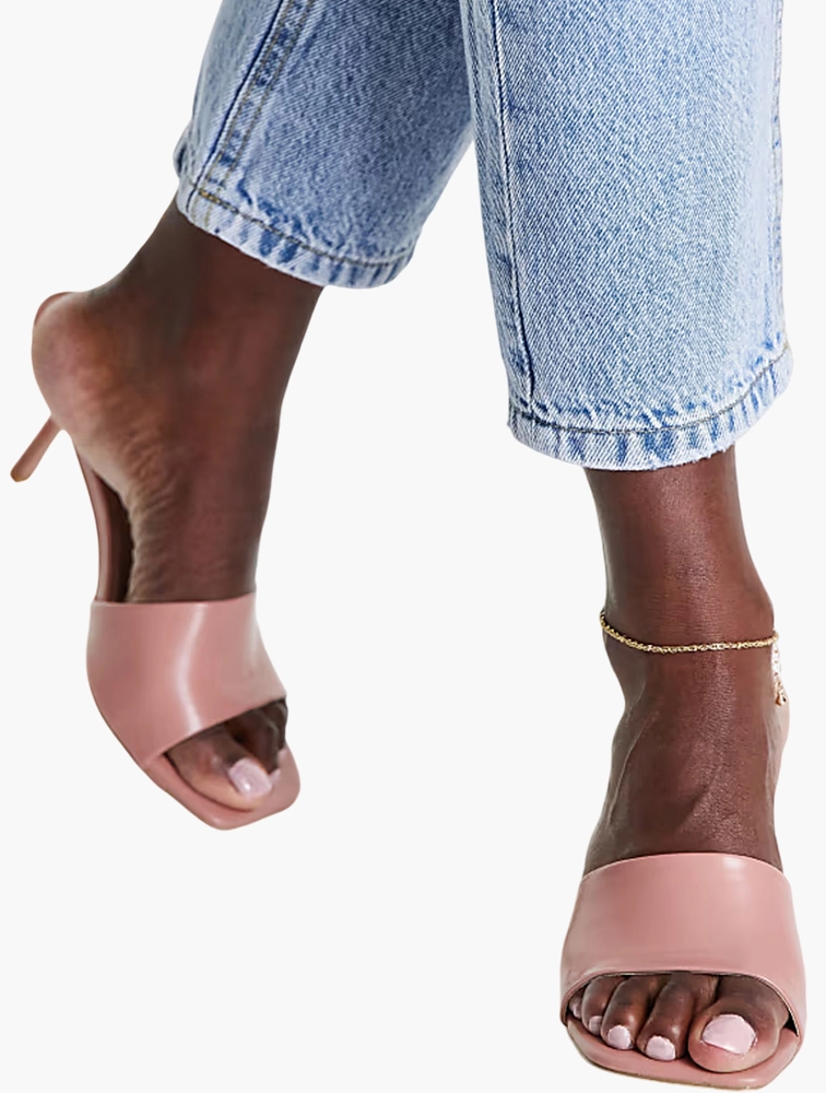 Forever New Womens Slip On Kitten Heels in Pink