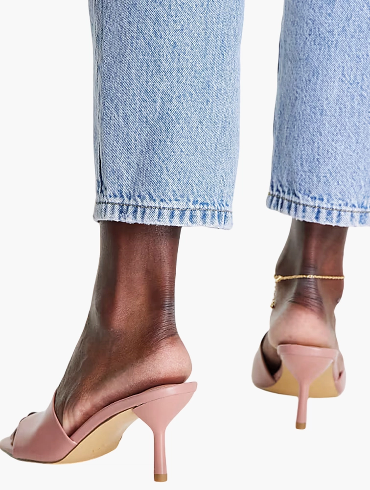 Forever New Womens Slip On Kitten Heels in Pink