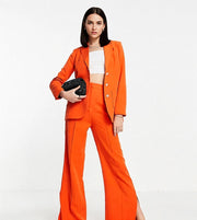 Annorlunda Womens Suit Blazer in Orange Co-Ord