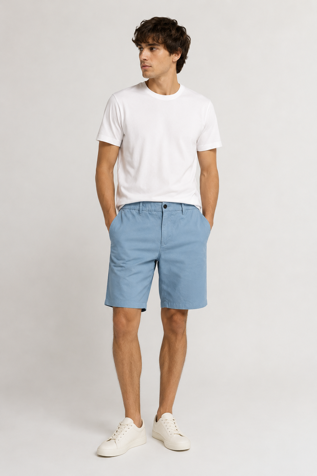 NN.07 Theodor 1365 regular fit shorts in ashley blue