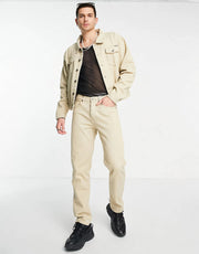 Mens Liquor N Poker Co-Ord Straight Leg Jeans In Off White Denim