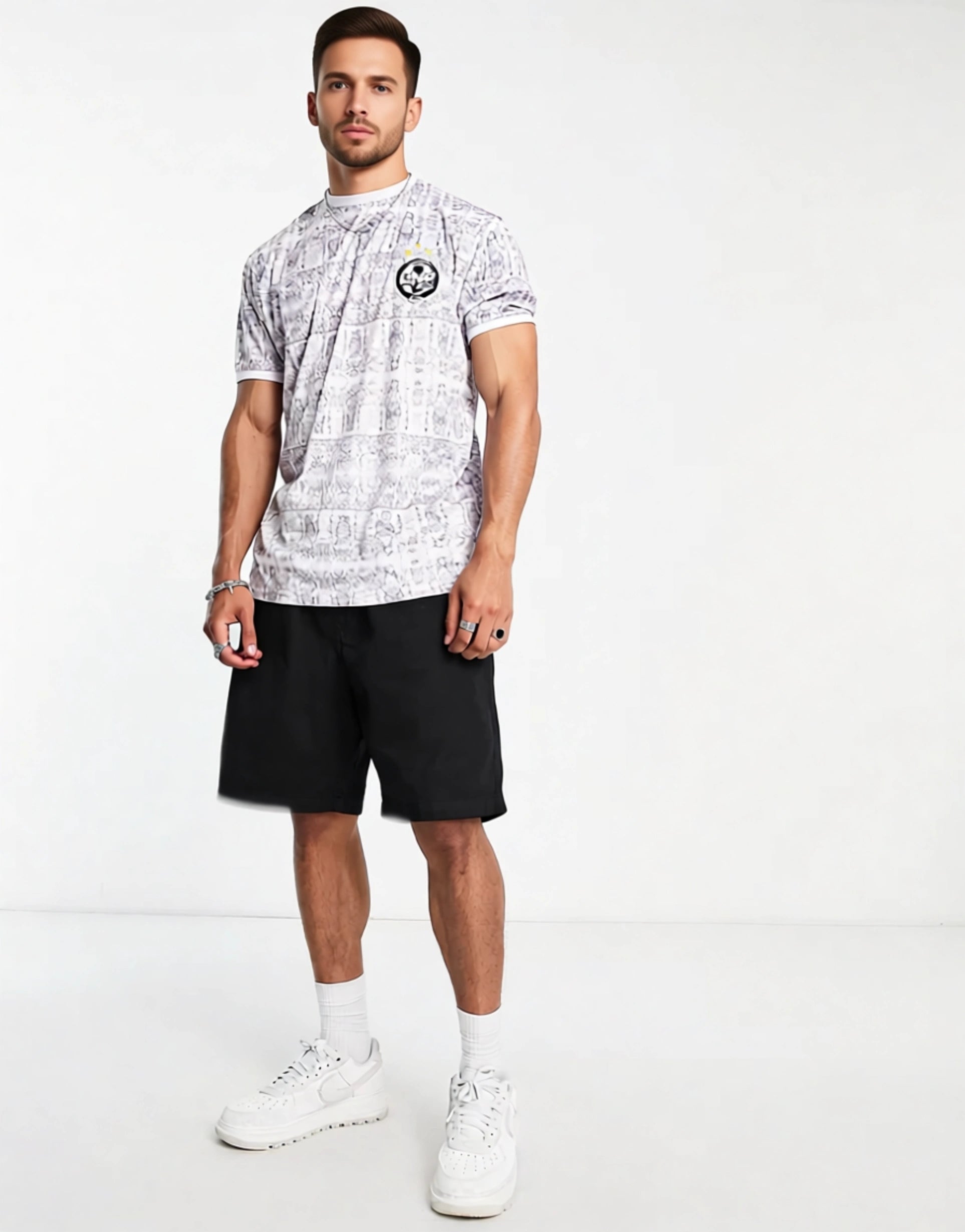 Liquor N Poker Mens Jersey Top in Snakeskin In Multi