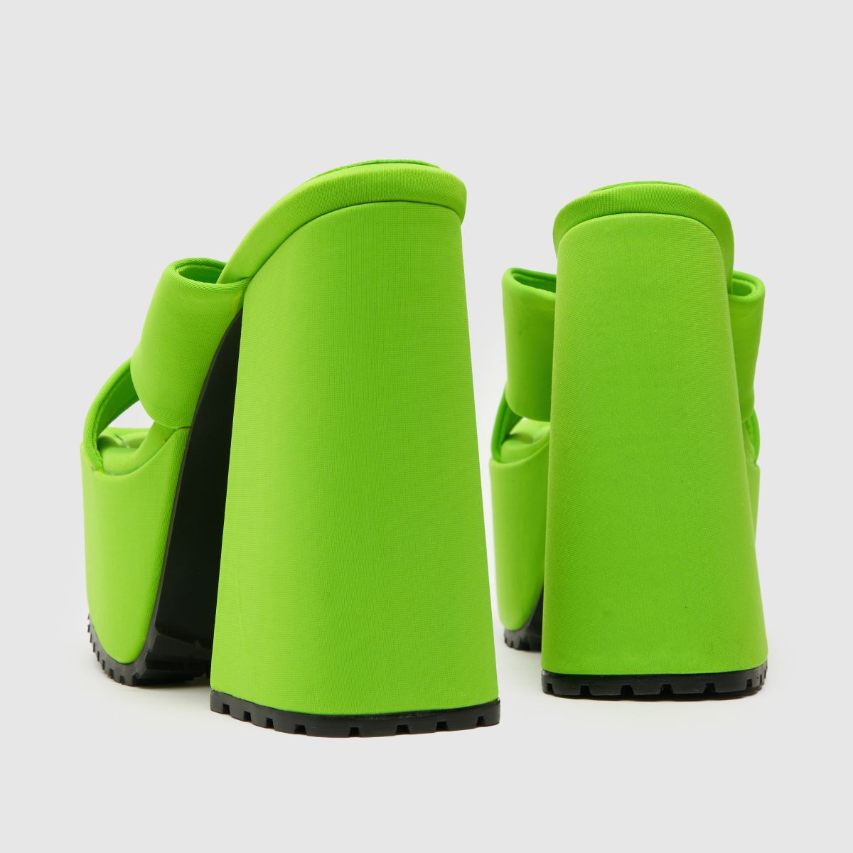 Shellys London Womens Hex Platform Mules In Bright Green In Green