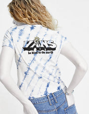 Vans Womens Kind Hugs T-Shirt In White And Blue