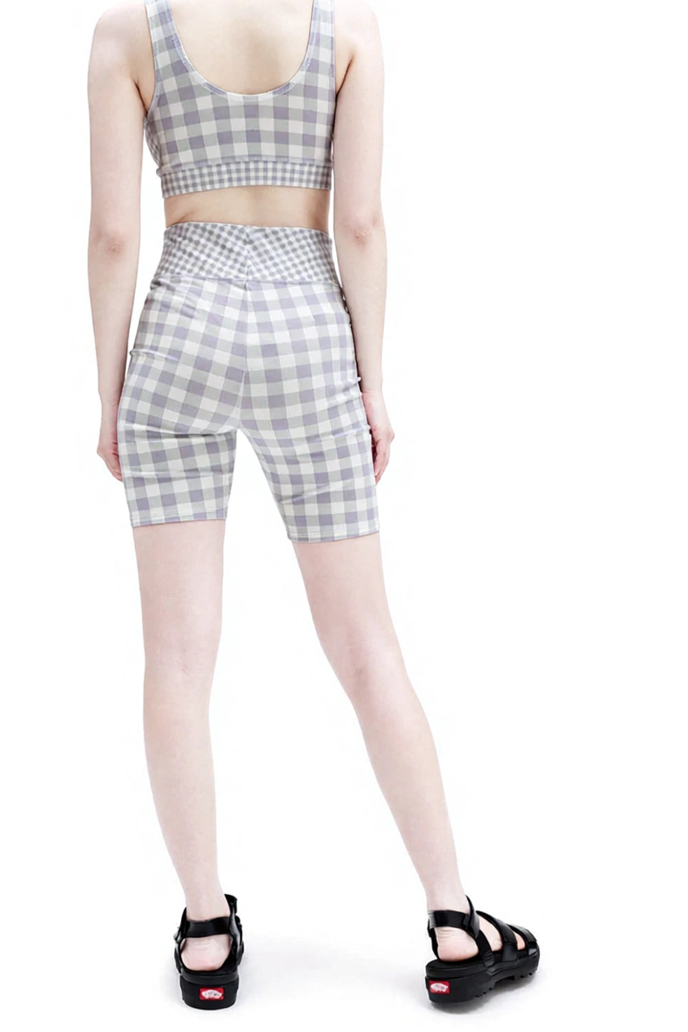 Vans Womens Mixed Up Gingham Legging Short in Lilac