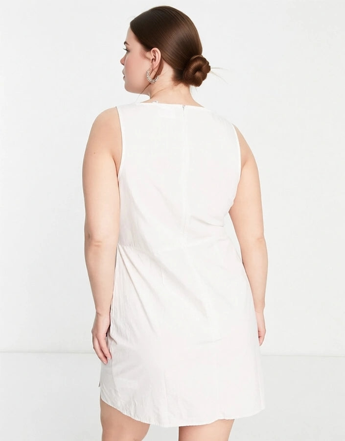 Daisy Street Womens 90S Shift Dress With Ruched Bust