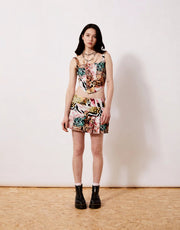Womens New Girl Order Mixed Animal Print Mini Kilt In Multi