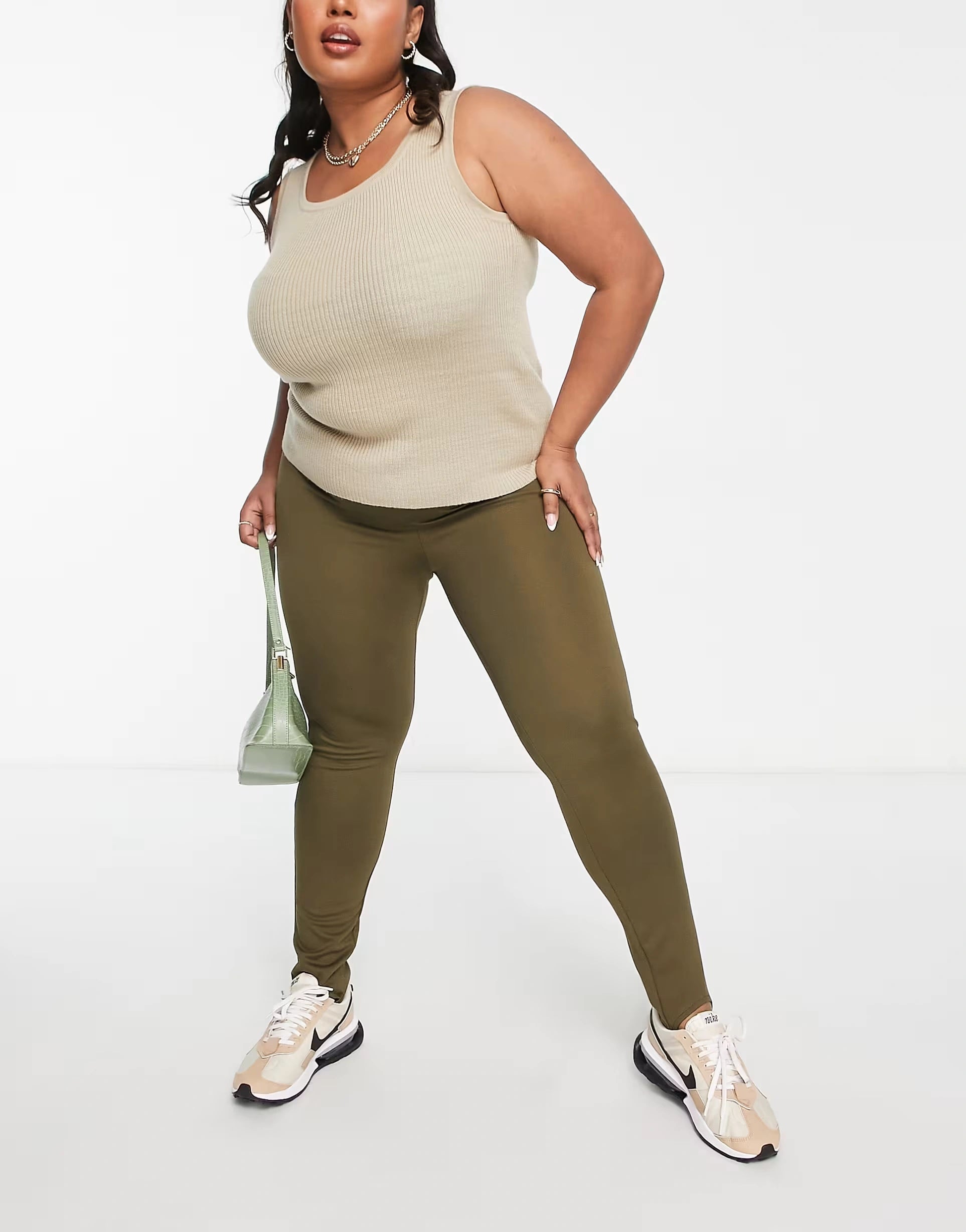 Mango Womens Stir-Up Leggings In Brown