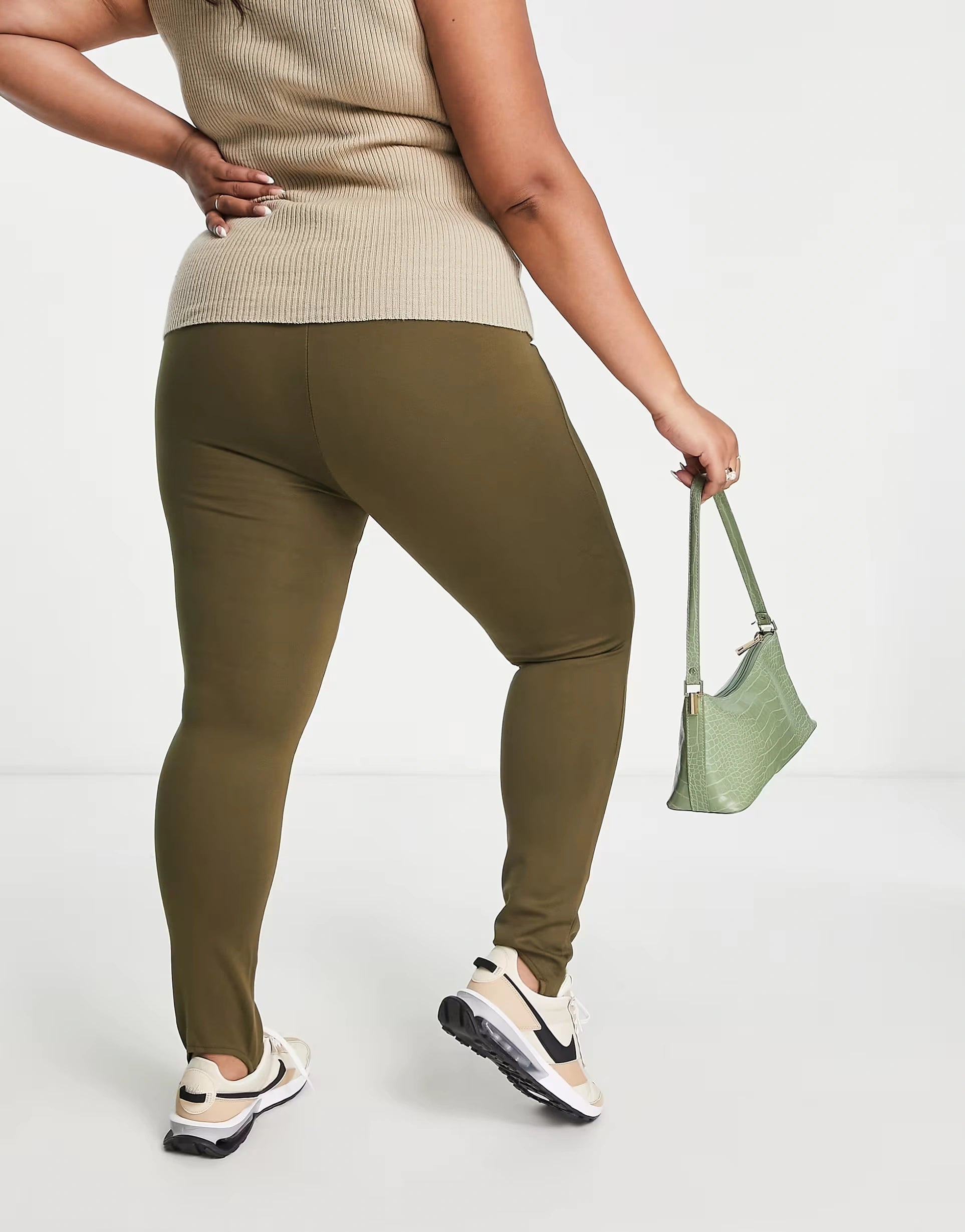 Mango Womens Stir-Up Leggings In Brown