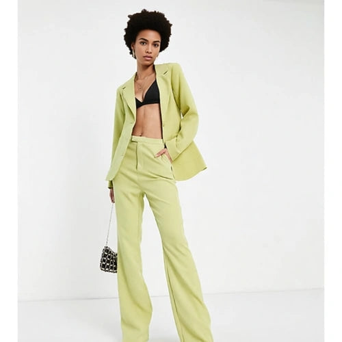 Missguided Tall Womens Low Rise Tailored Trouser in Lime